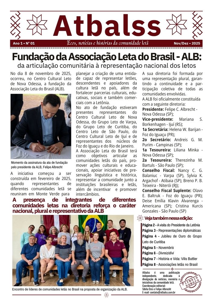 Capa da primeira edição do Atbalss